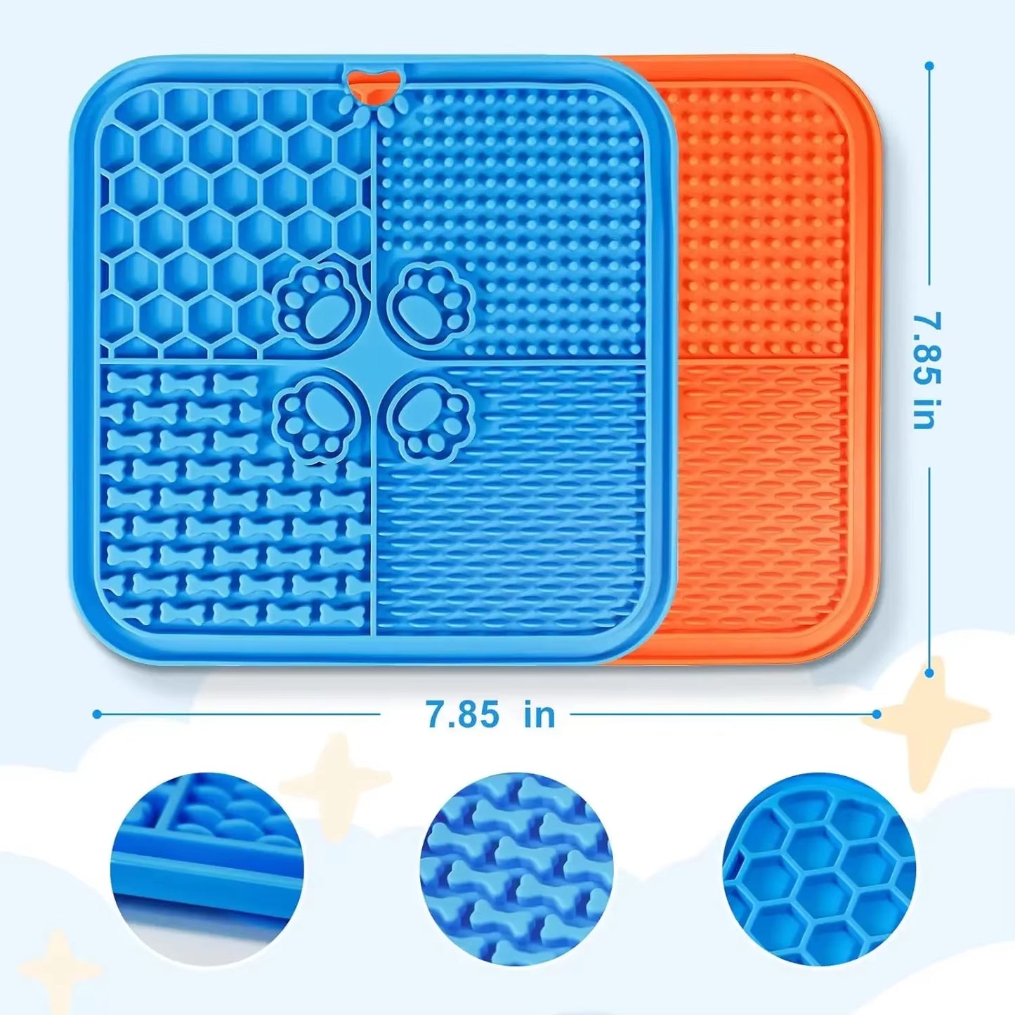 Lick Mat for Dogs, Dog Lick Mat with Suction Cups Dog Food Mat and Slow Feeder Cat Bowl for Dog Anxiety Relief.