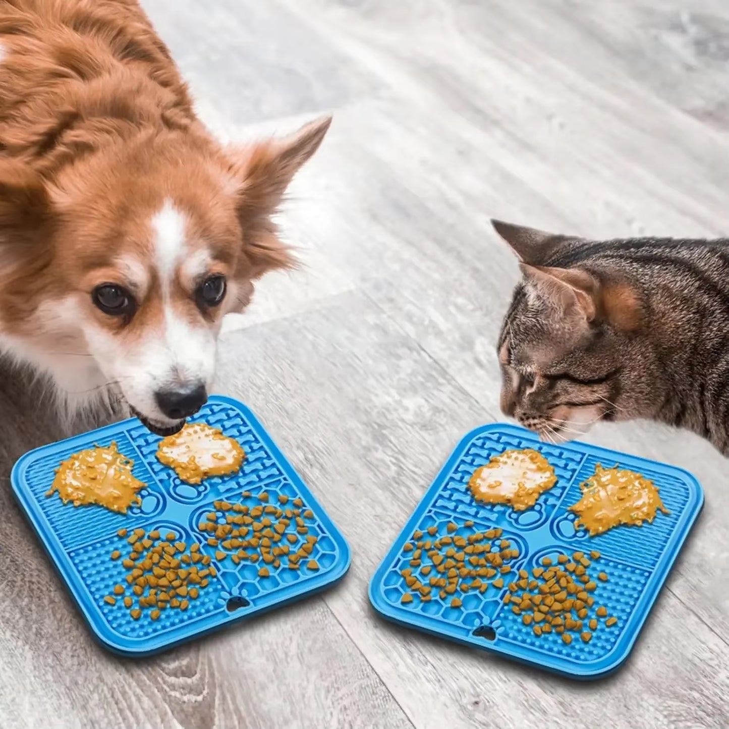 Lick Mat for Dogs, Dog Lick Mat with Suction Cups Dog Food Mat and Slow Feeder Cat Bowl for Dog Anxiety Relief.